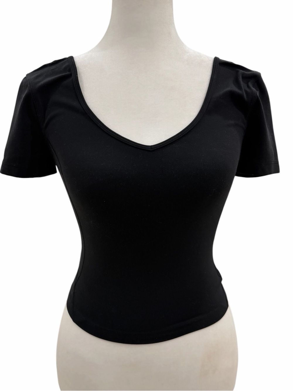 Lululemon Align Black Crop T Shirt Slim Fit Size 06